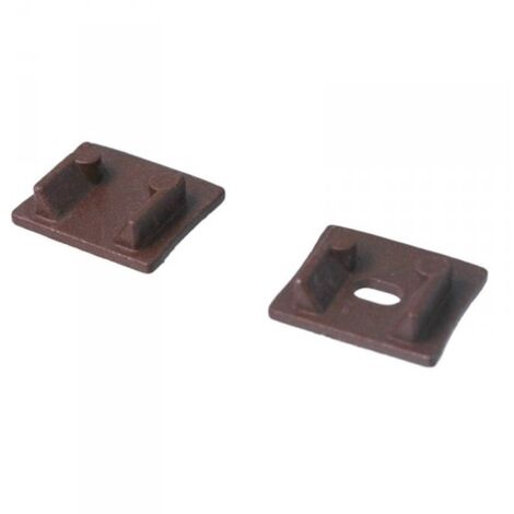 Kit Terminali Tapi di Chiusura In Metallo Con e Senza Foro Colore Corten Per Profilato Alluminio Alto BAZ1715