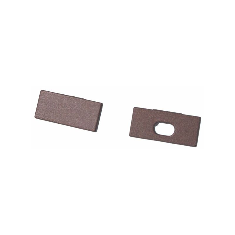 Image of Kit Terminali Tapi di Chiusura In Metallo Con e Senza Foro Colore Corten Per Profilato Alluminio BAZ1707C