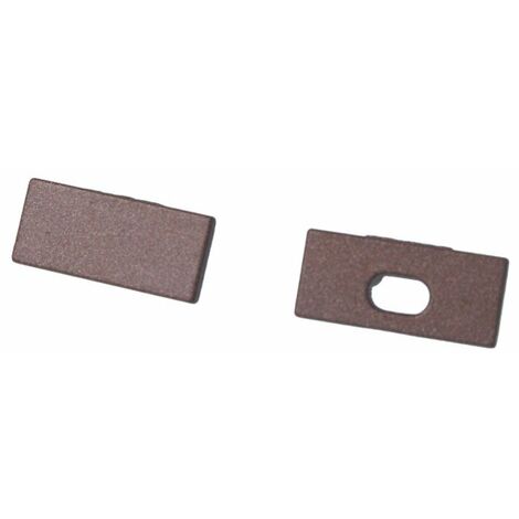 Kit Terminali Tapi di Chiusura In Metallo Con e Senza Foro Colore Corten Per Profilato Alluminio BAZ1707C
