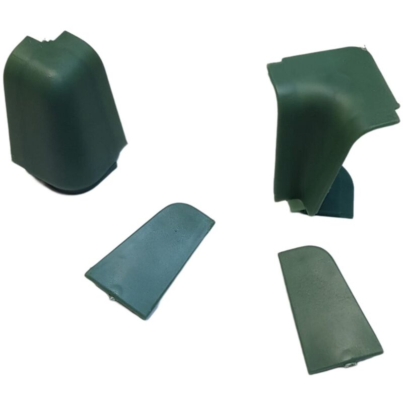 Image of Kit terminali tappi e angolari per alzatina accessori top cucina vari colori colore: verde a becco