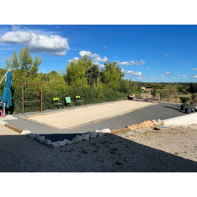 Kit terrain de pétanque jaune 25m²