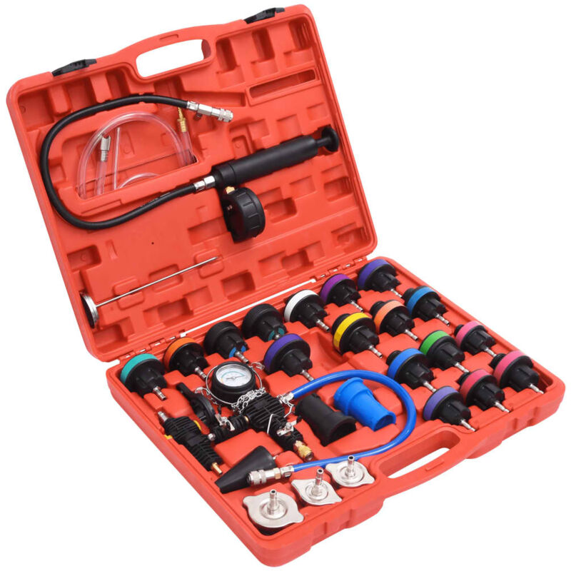 KIT 27 pz TESTER PRESSIONE RADIATORE AUTO MACCHINA SPURGO PNEUMATICO RADIATORI