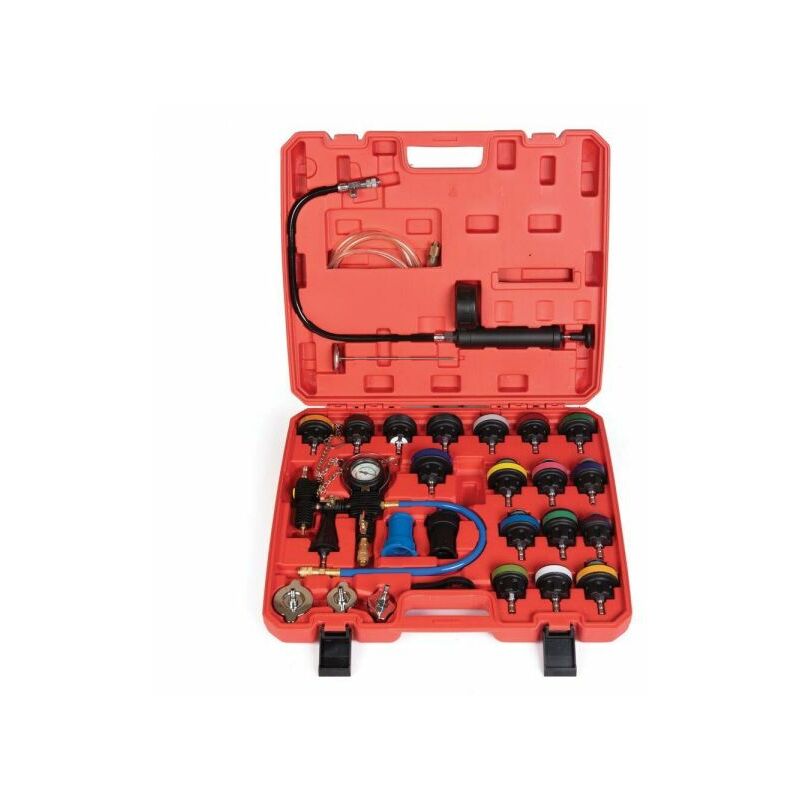 Image of Kit tester pressione spurgo vuoto ricarica radiatore universale 27 pezzi XC9045
