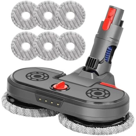 Kit testina per aspirapolvere elettrico compatibile con Dyson V15/V7/V8/V10/V11 Aspirapolvere per scopa asciutta e bagnata Adattamento testa di aspirazione a doppio uso Attacco per aspirapolvere senza