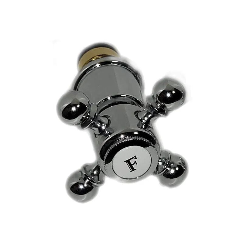 Kit tête céramique avec croisillon froid et jupe chromés