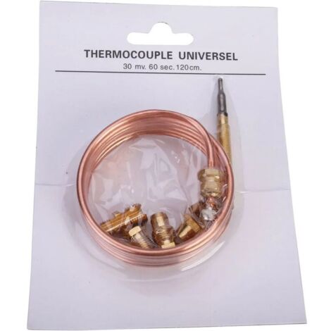 Kit thermocouple universel à gaz avec 5 raccords 120 cm