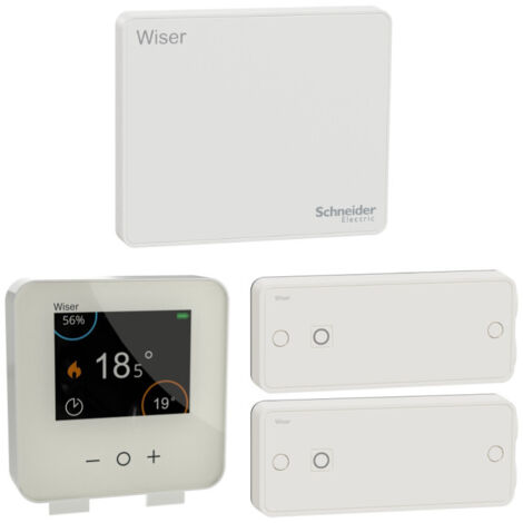 KIT THERMOSTAT CONNECTÉ POUR 2 RADIATEURS ÉLECTRIQUES SCHNEIDER ELECTRIC CCTFR6905G2