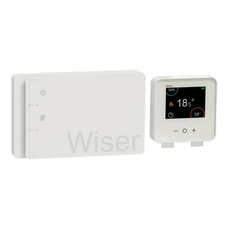 Schneider Electric - Wiser - kit thermostat connecté pour chaudière On/OFF et Opentherm Génération 2 (CCTFR6901G2)
