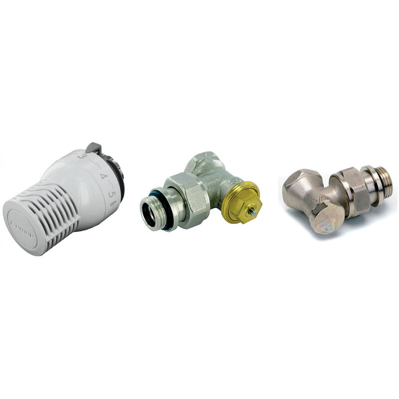 Kit thermostatique sensity équerre 1/2JT - Inclus tête thermostatique Sensity M30 + corps thermostatique Kv réglable + raccord de réglage - RK8584241