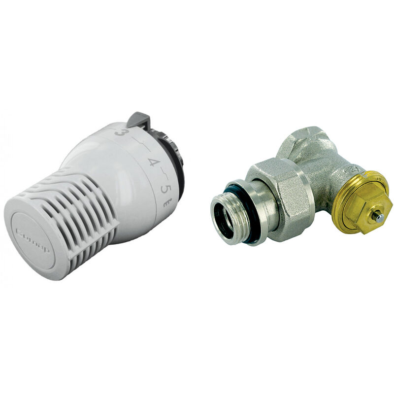 COMAP Kit thermostatique SENSITY équerre 1/2JT - Inclus tête thermostatique Sensity M30 + corps thermostatique Kv réglable - RK858424