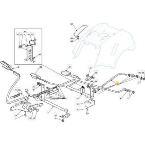 KIT TIGE AVANT/ARRIÈRE NJ92HYG ORIGINAL STIGA - 382000578/0