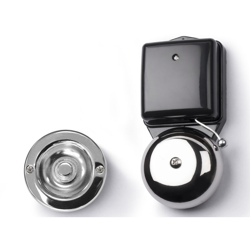 

Kit timbre con cable + Botón pulsador, RetroBell + PushBell, RetroBell + PushBell