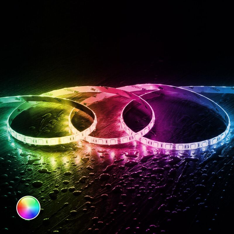 

Kit Tira LED RGB 12V DC IP65 60LED/m 5m con Controlador Smart WiFi y Fuente Alimentación RGB - RGB
