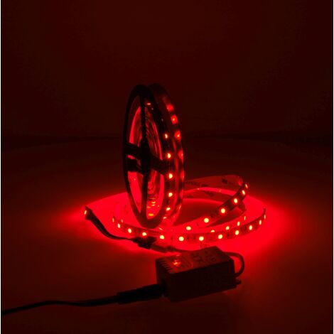 KIT tira LED RGB 5 mts con alimentador y mando