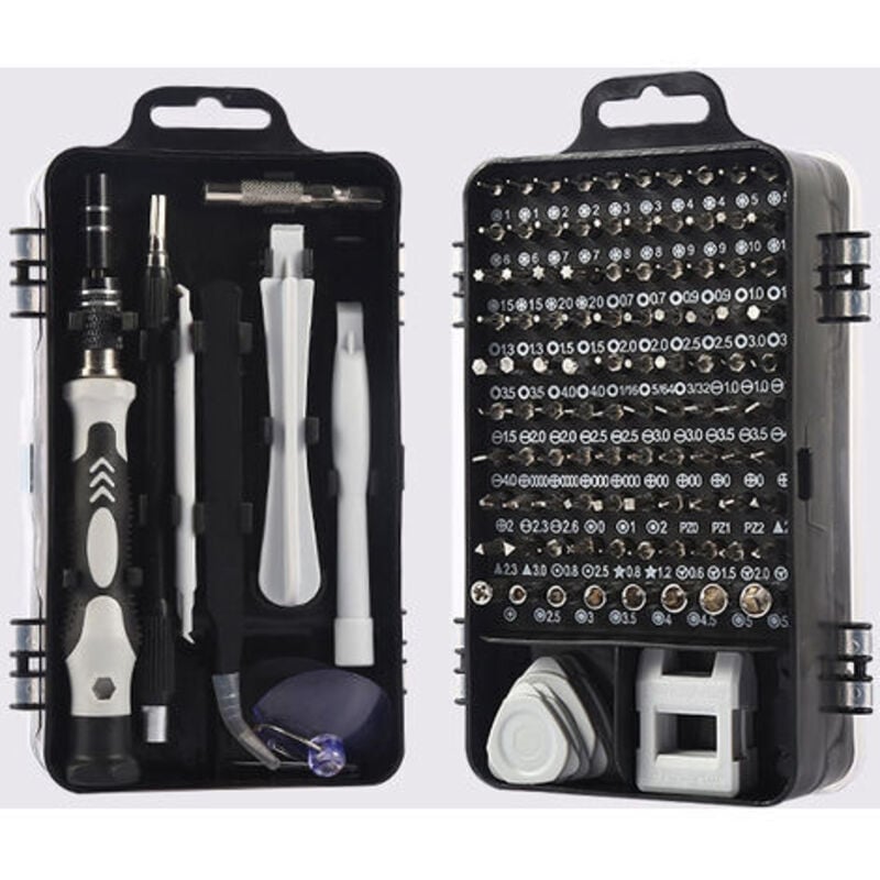 Kit Tournevis de Precision 115 en 1, Portable Tournevis Precision Magnétique Outils de Réparation pour Réparer Macbook, Ordinateur, Lunettes,