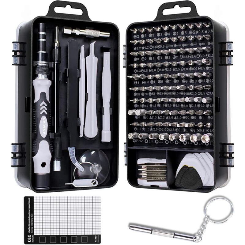Kit Tournevis de precision, Set Outils avec Torx T2 T3 T4 T5 T6 T8 T9 T10, Etoile P2 P5, Triwing Y000, etc, pour iPhone, Macbook, Switch, PS4,