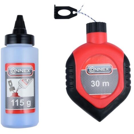 KIT TRACCIALINEE CON SPAGO 30 MT + POLVERE BLU 115 GR
