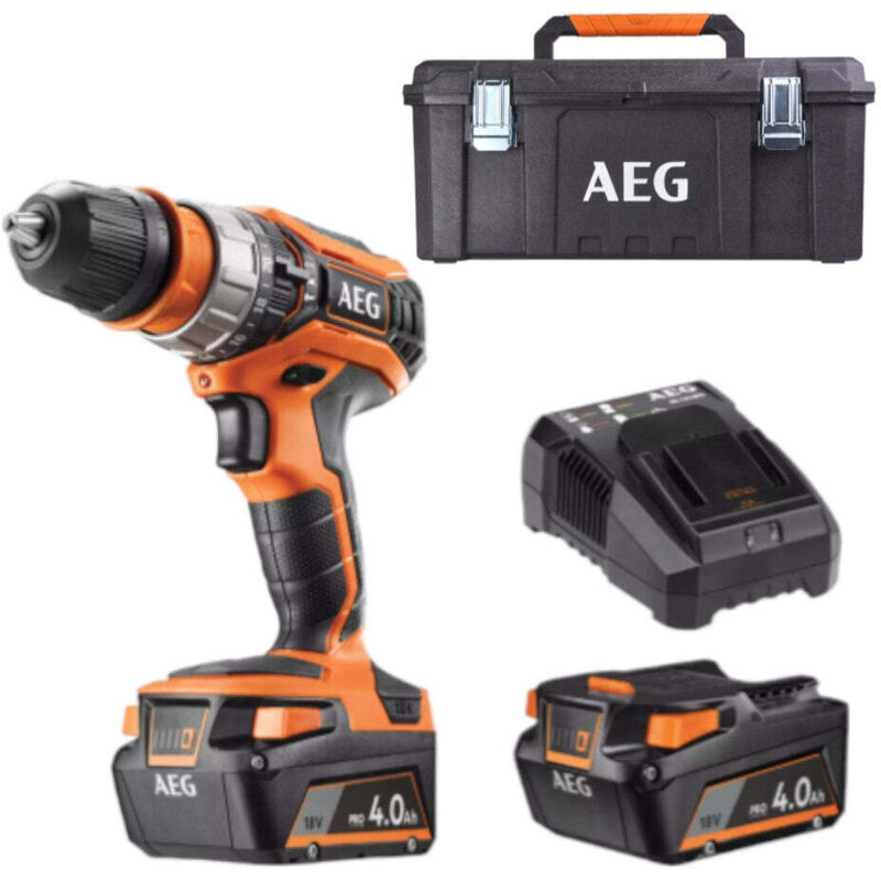 Kit trapano a percussione con 2 batterie al litio da 18V 4.0Ah valigia e set accessori