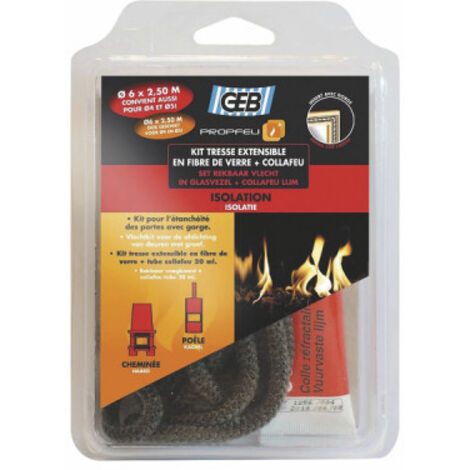 Kit tresse extensible fibre verre Ø6mmx2,5m et COLLAFEU - GEB : 821591