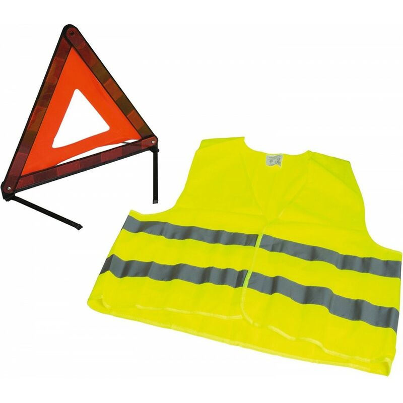 Univcar - Kit gilet avec triangle de sécurité homologué