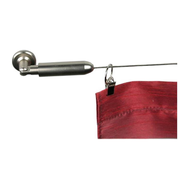 Kit tringle câble 5m orientable laiton nickel satiné Coloris - Nickel