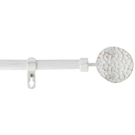 Kit tringle extensible 120 à 210 cm patine Bullette blanc/or