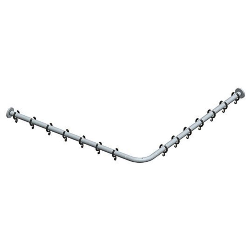 Plan Brausevorhangstangen set 14939011000 pour douche en coin 100 x 100 cm, chromé - Keuco