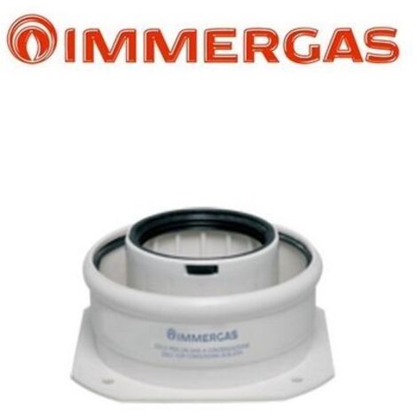 Kit tronchetto à bride adaptateur échappement de fumée coaxial 60/100 PPS - Immergas