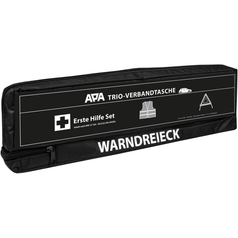 APA - Kit Trousse 1er Secours Din13164 , Triangle Et Gilet De Sécurité