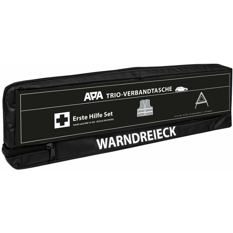 Kit Trousse 1er Secours Din13164 , Triangle Et Gilet De Sécurité APA