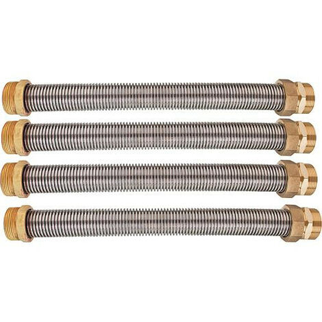 Kit tube ondulé pour ballon male 1 1/2" - long 200 mm , V4A emballage 4 pces