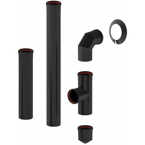 Kit Tubi Stufa Pellet Black Fire - Nero - 6 pezzi