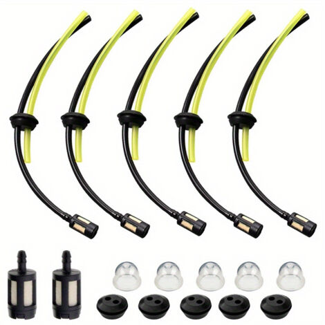 Kit tubo carburante, tubo carburante in gomma per decespugliatore, 17 pezzi di ricambio per decespugliatore, tubo carburante universale con filtro, pezzi di ricambio per