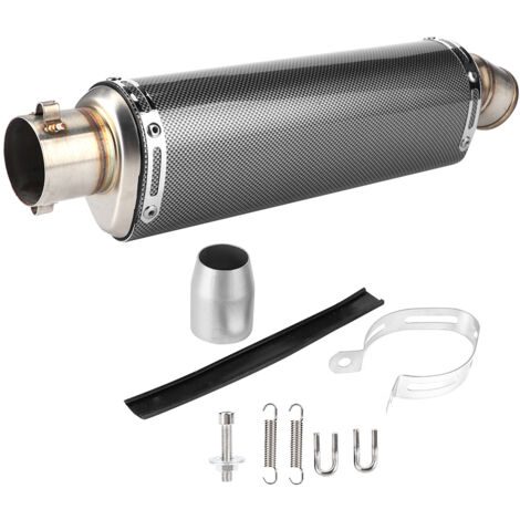 Kit tubo di scarico da 51 mm, tubo di scarico universale in acciaio inossidabile per moto e scooter, texture in fibra di carbonio, adatto per R3 R6 R1