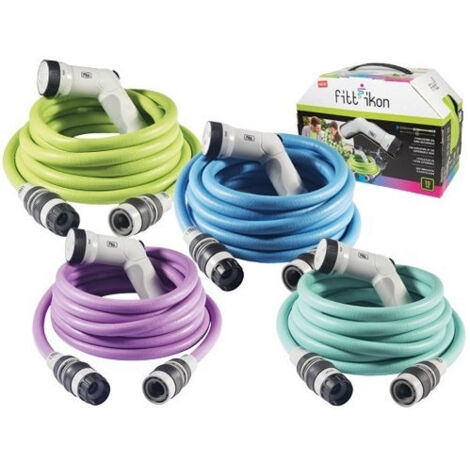 Kit Tubo irrigazione con pistola multigetto e raccordi IKON KIT FITT - 10 mt. DodgerBlue