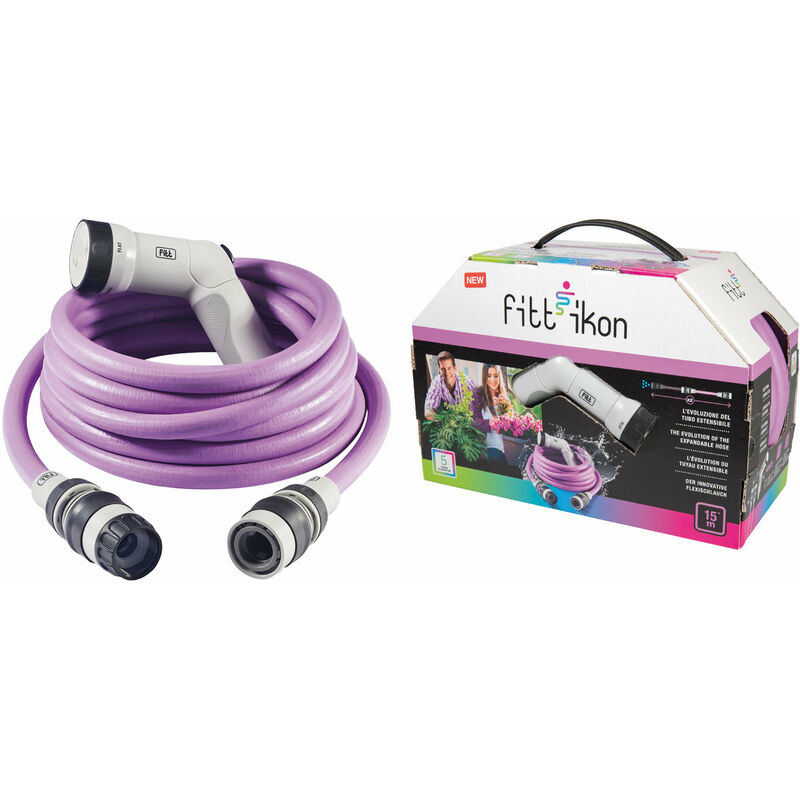 Fitt - Kit Tubo irrigazione con pistola multigetto e raccordi ikon kit 10 mt. MediumOrchid