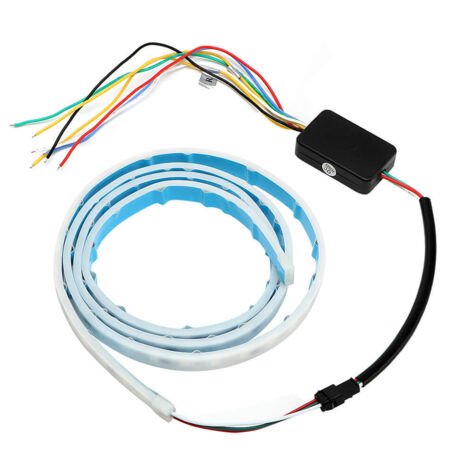 Kit Tubo Striscia Led Per Baule Cofano Posteriore Auto 120cm Freccia Dinamica Arancione Luci Posizione Stop Posteriore Rosso Retromarcia RGB