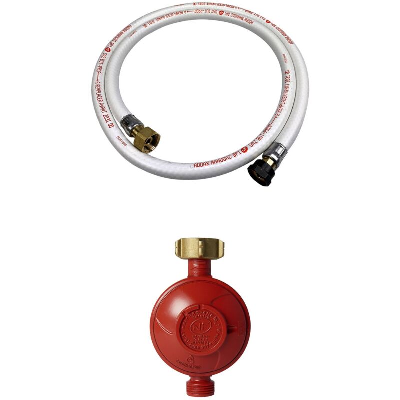 Kit Tuyau flexible de gaz 1.5 m à embouts mécaniques + Détendeur Propane 37mbar 1.5kg/h – Normes nf