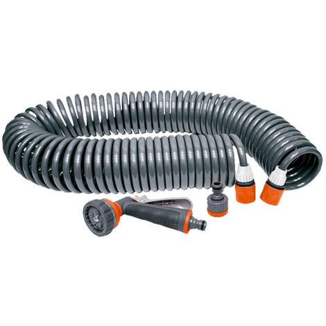 Kit Tuyau Spirale Edm 15m Arrosage Jardin Compact Et Pratique - Edm