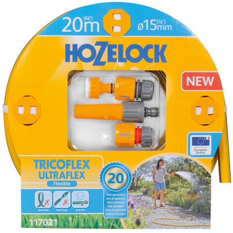 Kit Tuyau Tricoflex Ultraflex Ø15mm 20m (COMPREND Lance Et Raccords) 117021  - HOZELOCK