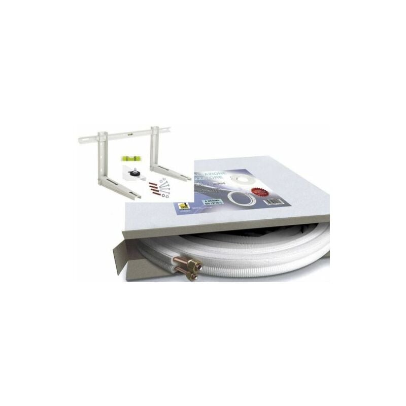 KIT tuyaux en cuivre climatiseur 1/4 3/8 3 mt raccords support tuyau de condensat climatisation