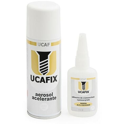 KIT UCAFIX CIANOCRILATO 50ml + ACELERANTE 200ml