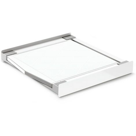 Kit Universal mit Bolero Tray, um Waschmaschine und Trockner in einem einzigen Block zu vereinen und den Platz zu optimieren. Abnehmbares Tablett, einfache Installation.