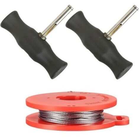 Kit universal para desmontar parabrisas con alambre de acero inoxidable para cortar vidrio y mangos ergonómicos – 1 pieza
