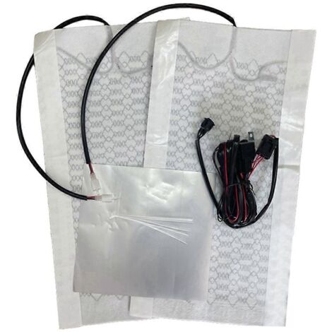 Kit universel de chauffage de siège auto avec coussins chauffants en fibre de carbone 12 V