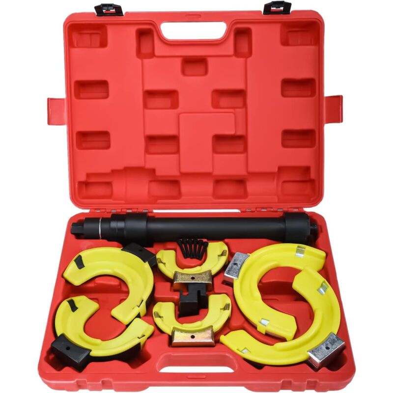 Kit Universel de Tendeur à Ressorts pour Suspensions McPherson - Outil Professionnel de Démontage avec Capuchons de Protection - Compatible avec la