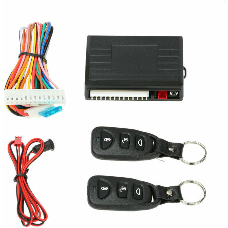 Kit Universel De Verrouillage Central De Systeme D'Entree Sans Cle De Deverrouillage De Coffre De Serrure De Porte De Voiture Avec Telecommande,