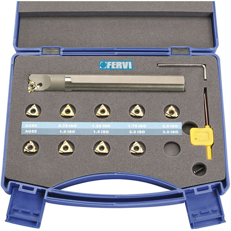 KIT UTENSILE UTENSILI x FILETTARE DA INTERNO x TORNIO Art. KISNR FERVI