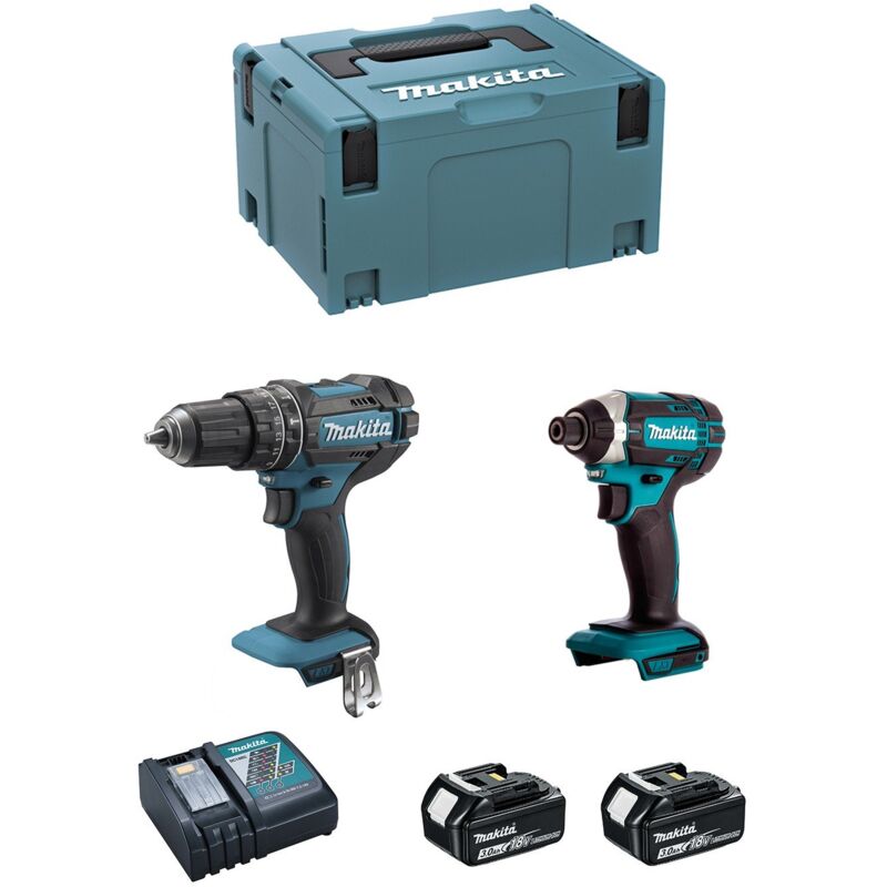 Makita - Kit DLX2131RFJ (DHP482 + DTD152 + 2 x 3,0 Ah + DC18RC + makpac 3)