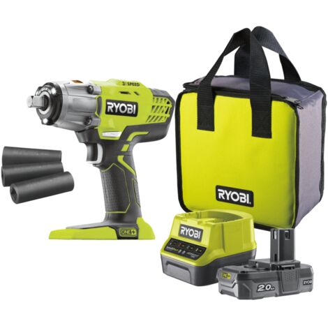 kit valigetta avvitatore ad impulsi a batteria ryobi "r18iw3-120s" 18v 2ah e caricabatterie